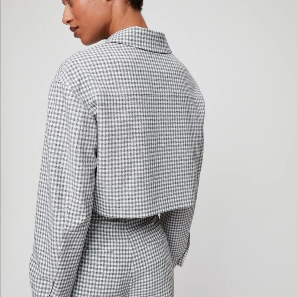 Wilfred Ourson Little Cropped Jacket Gingham XS Aritzia #71698 - Picture 4 of 9